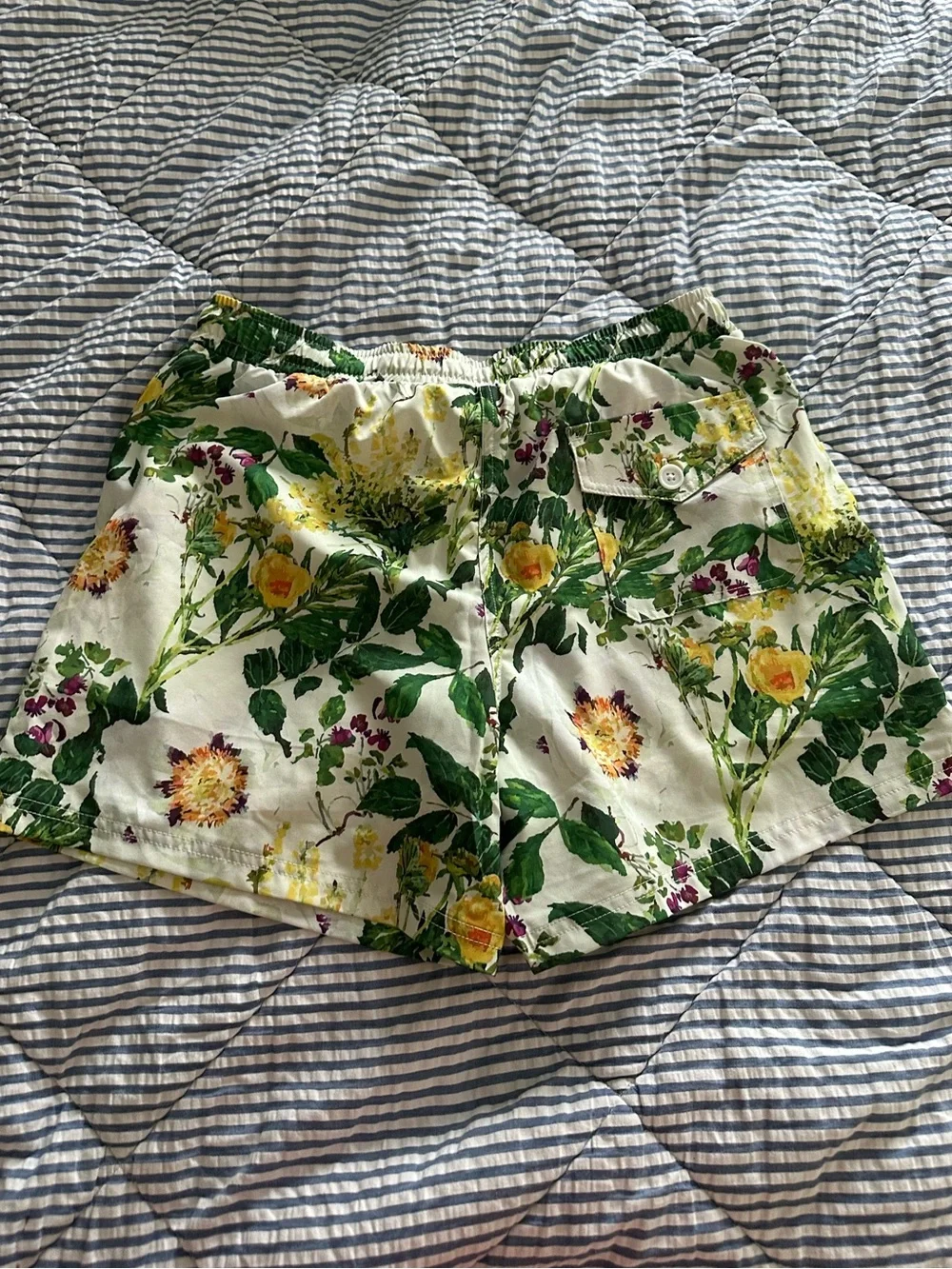 Kortni Jeane Men's Large Retro Shorties Whimsical Floral
